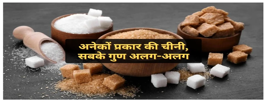 अनेकों प्रकार की चीनी, सबके गुण अलग-अलग