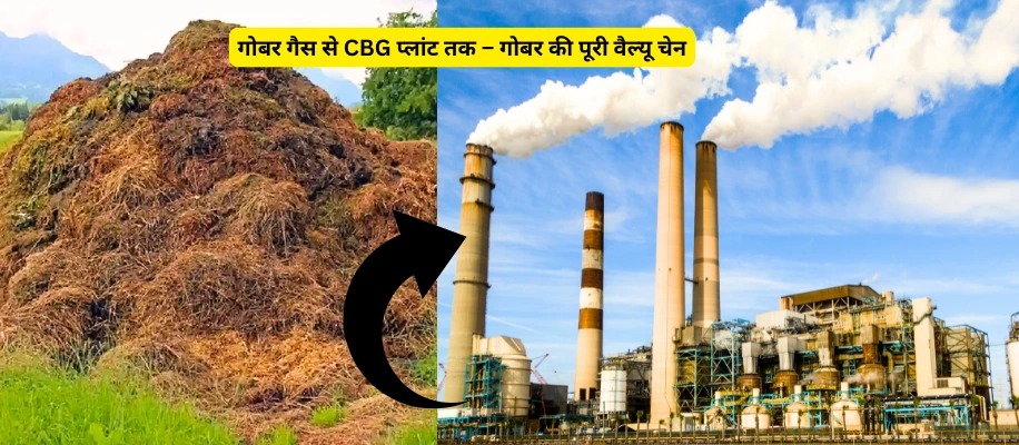 गोबर गैस से CBG प्लांट तक – गोबर की पूरी वैल्यू चेन