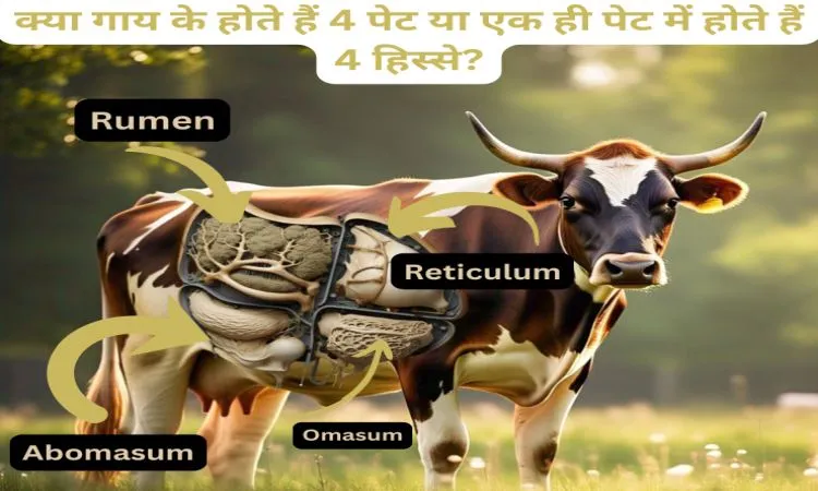क्या गाय के होते हैं 4 पेट या एक ही पेट में होते हैं 4 हिस्से?