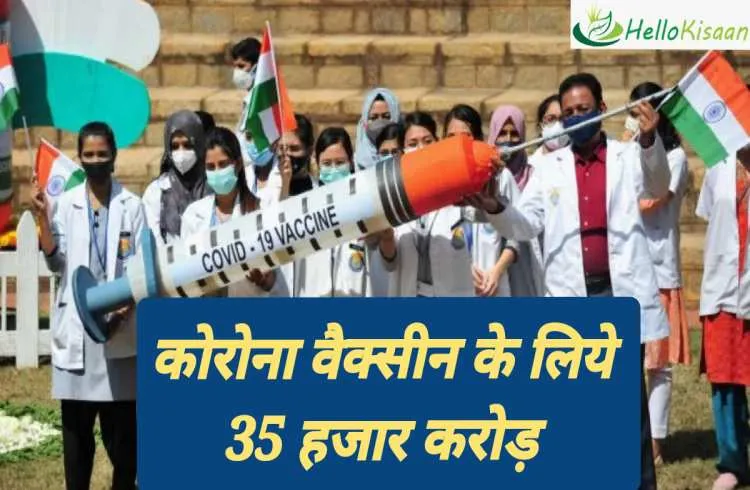 बजट 2021:- कोरोना वैक्सीन के लिए 35 हजार करोड़ का फंड