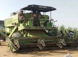Green Combine Harvester